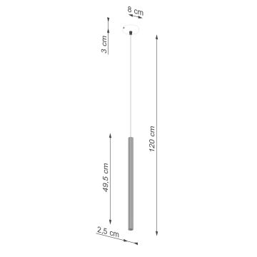 Luster na lanku ARCHE 1xG9/8W/230V čierna