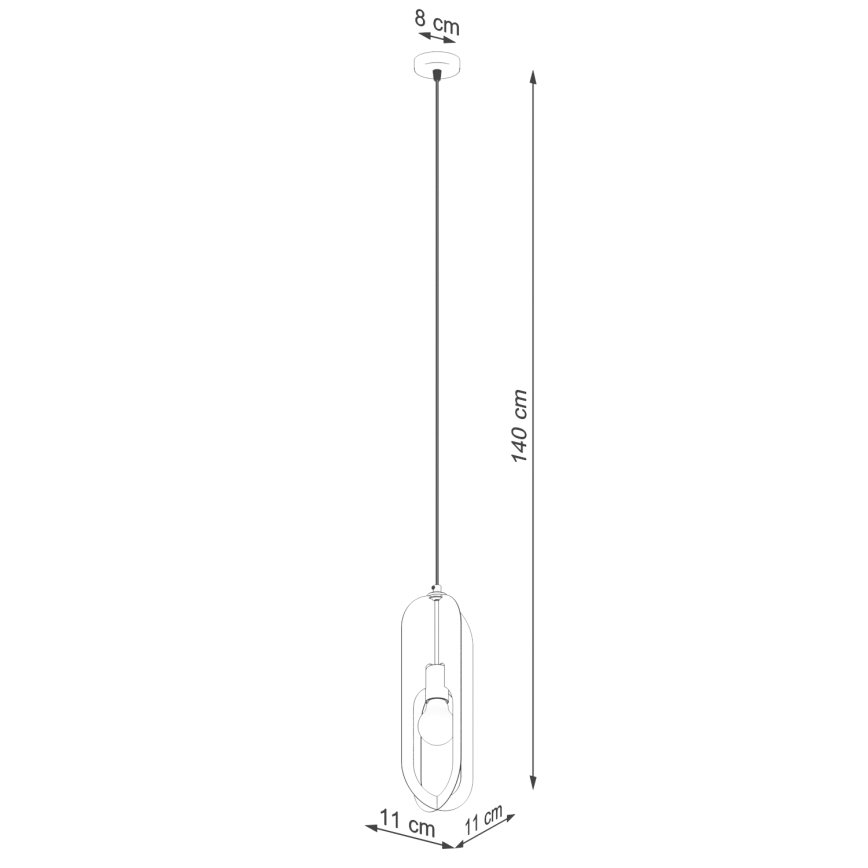 Luster na lanku NICUS 1xE27/15W/230V biela