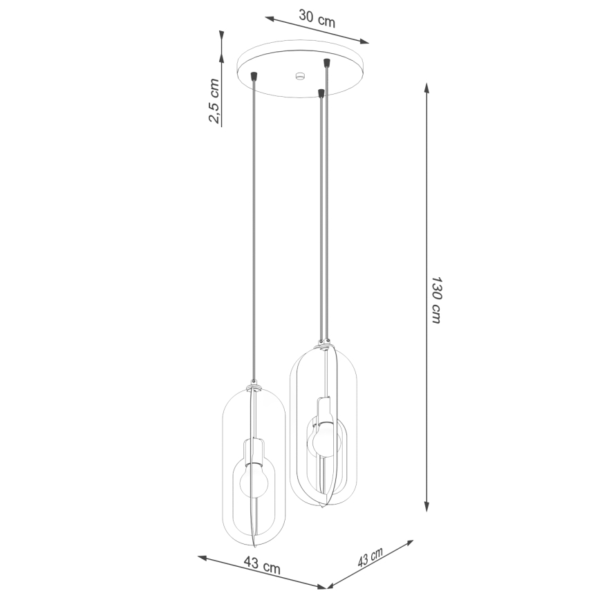 Luster na lanku NICUS 3xE27/15W/230V biela