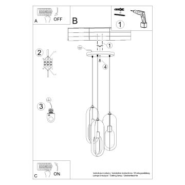 Luster na lanku NICUS 3xE27/15W/230V biela