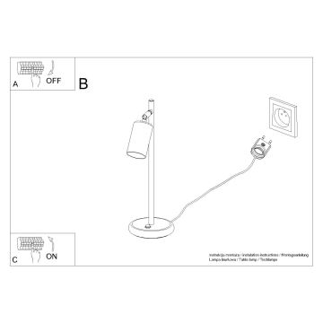 Stolná lampa WINX 1xGU10/10W/230V čierna/zlatá