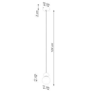 Luster na lanku PEKKA 1xG9/8W/230V biela