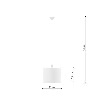 Detský luster na lanku UNICORN 1xE27/15W/230V pr. 30 cm jednorožec