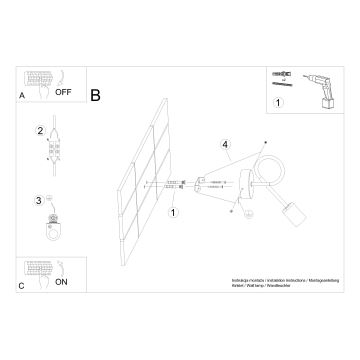 Nástenná lampa LOOP 1xE27/15W/230V biela