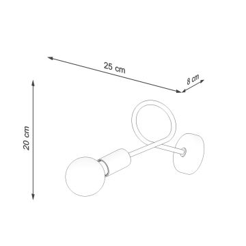 Nástenná lampa LOOP 1xE27/15W/230V čierna