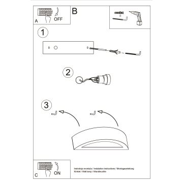 Nástenné svietidlo ATENA 1xE27/15W/230V 20 cm biela