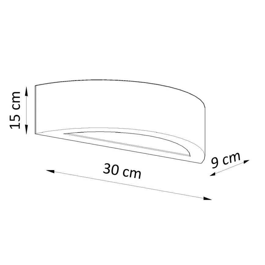 Nástenné svietidlo ATENA 1xE27/15W/230V 30 cm biela