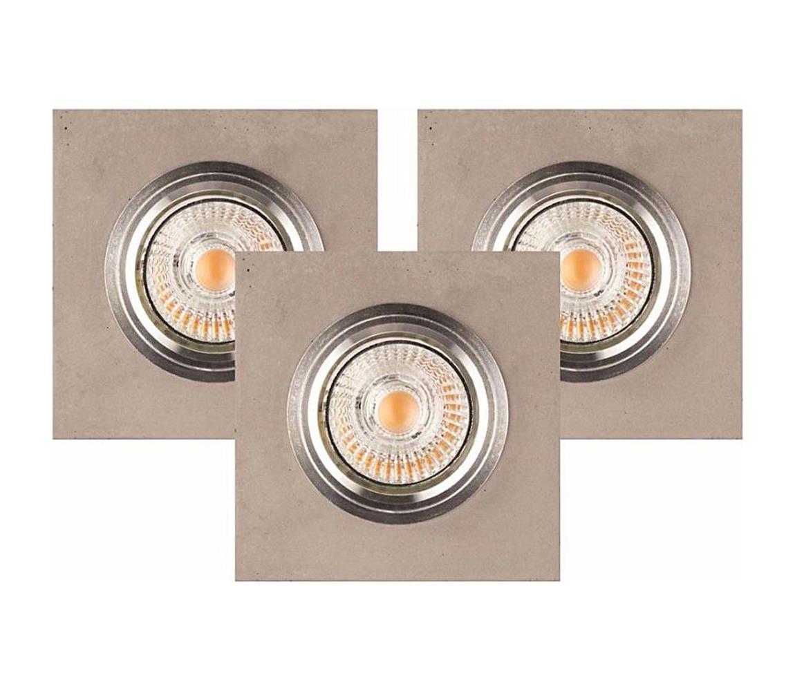   2515336 - SADA 3x LED Podhľadové svietidlo VITAR 1xGU10/5W/230V betón 