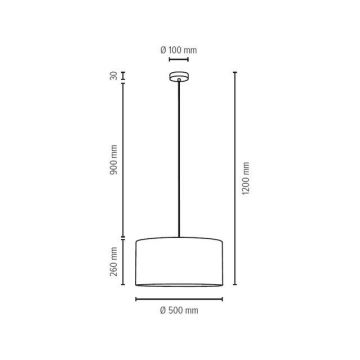 Luster na lanku SCARLETT 1xE27/60W/230V – FSC certifikované