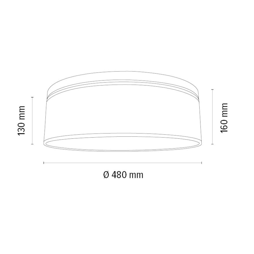 Stropné svietidlo BENITA 2xE27/25W/230V pr. 48 cm hnedá/dub – FSC certifikované