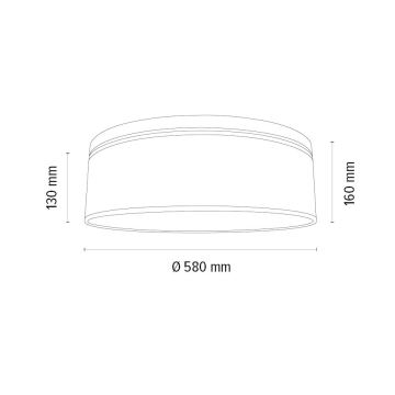 Stropné svietidlo BENITA 4xE27/25W/230V pr. 58 cm biela/dub – FSC certifikované