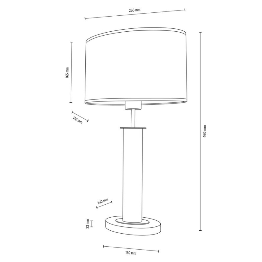 Stolná lampa MERCEDES 1xE27/40W/230V 46 cm krémová/dub – FSC certifikované