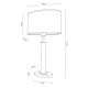Stolná lampa MERCEDES 1xE27/40W/230V 60 cm biela/dub – FSC certifikované