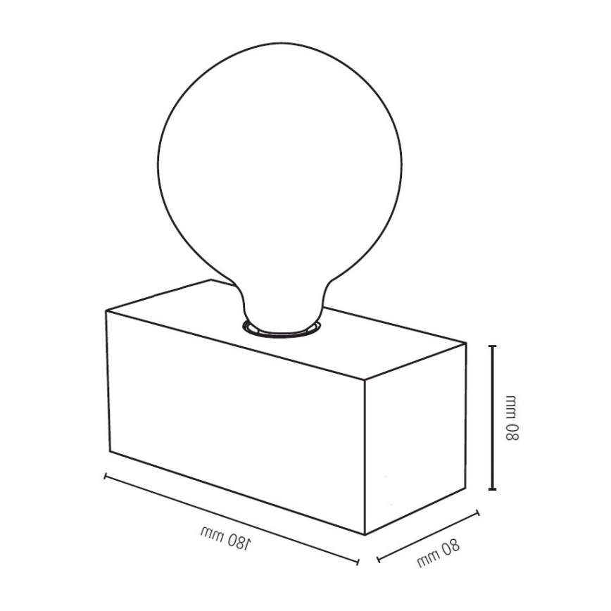 Stolná lampa THEO 1xE27/25W/230V breza – FSC certifikované