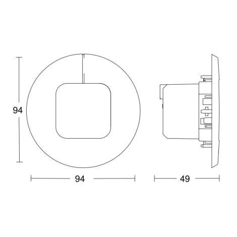 Steinel 058517 - Prezenčný hlásič IR Quattro SLIM XS 4m V3 KNX biela