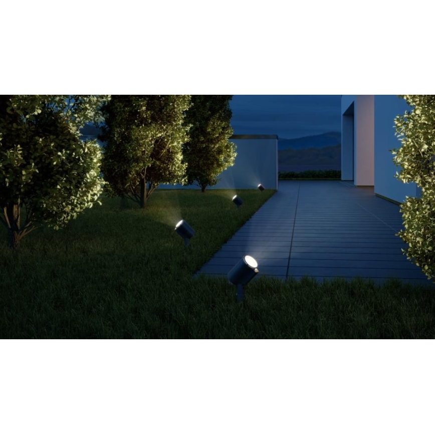 Steinel 058692 - LED Vonkajšia lampa so súmrakovým senzorom SPOT GARDEN 1xGU10/7,86W/230V IP44