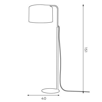 Stojacia lampa ARDEN 1xE27/60W/230V čierna/zlatá