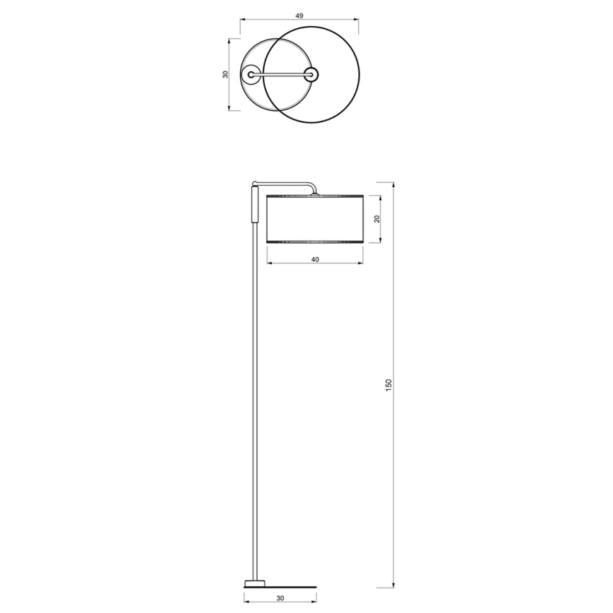 Stojacia lampa ATLANTA 1xE27/60W/230V