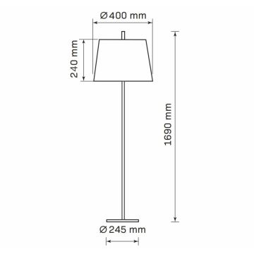 Stojacia lampa ELENA 1xE27/20W/230V biela