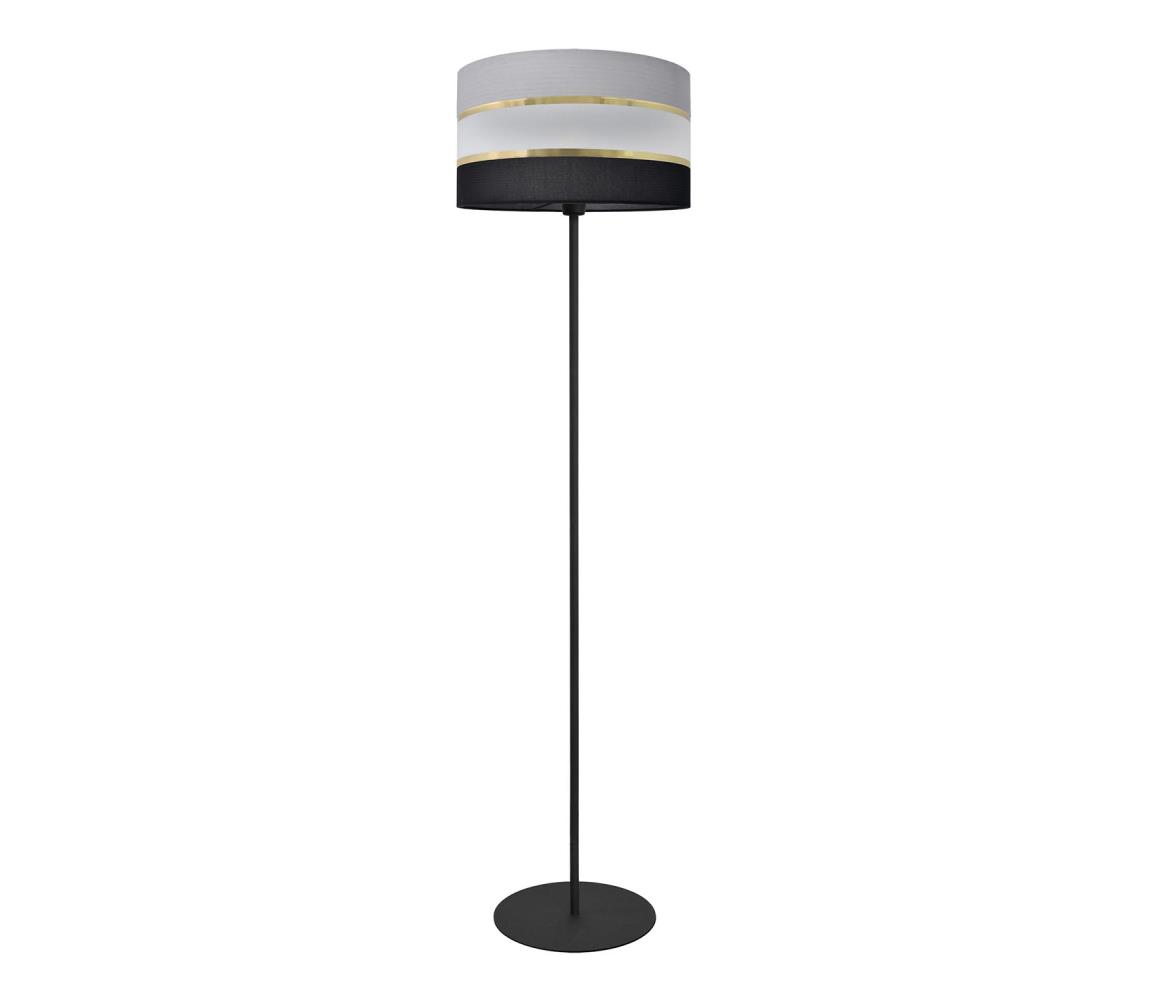  Stojacia lampa HELEN 1xE27/60W/230V čierna/šedá/zlatá 