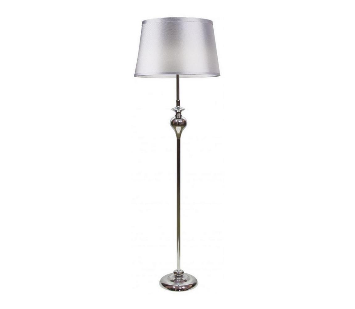  Stojacia lampa PRIMA 1xE27/60W/230V strieborná/lesklý chróm 