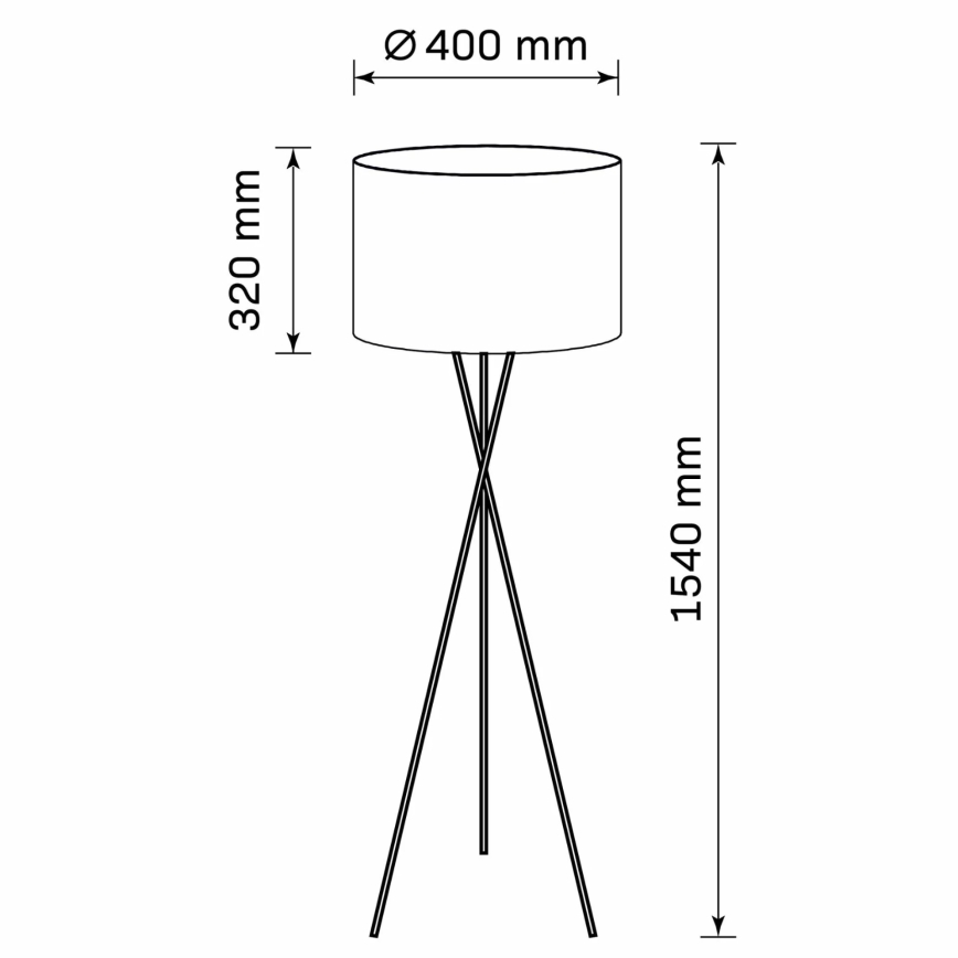 Stojacia lampa TEKLA 1xE27/20W/230V čierna