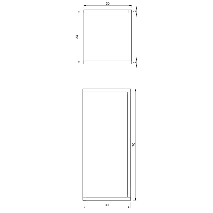 Stojan na kvety 70x30x34 cm biela