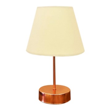 Stolná lampa 1xE27/60W/230V béžová/medená