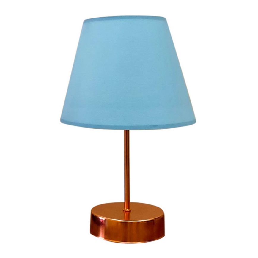 Stolná lampa 1xE27/60W/230V modrá/medená