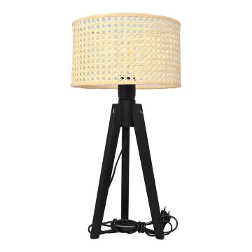 Stolná lampa ALBA 1xE27/60W/230V ratan/borovica