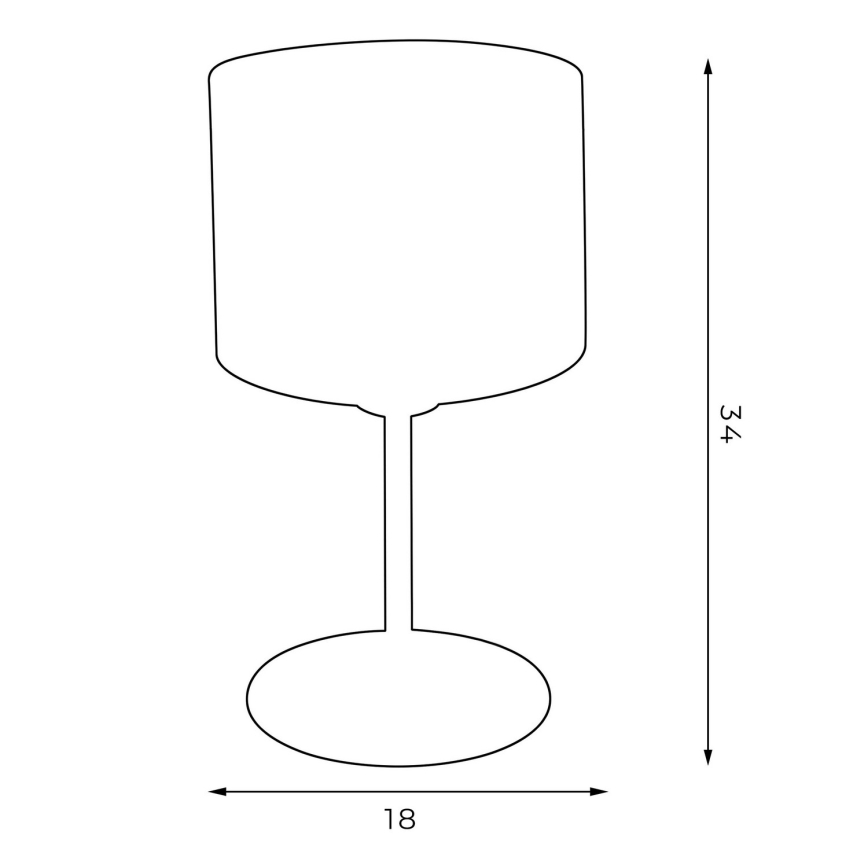 Stolná lampa ARDEN 1xE27/60W/230V pr. 18 cm biela/zlatá