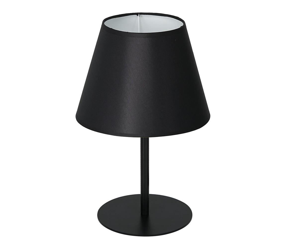  Stolná lampa ARDEN 1xE27/60W/230V pr. 20 cm čierna/biela 