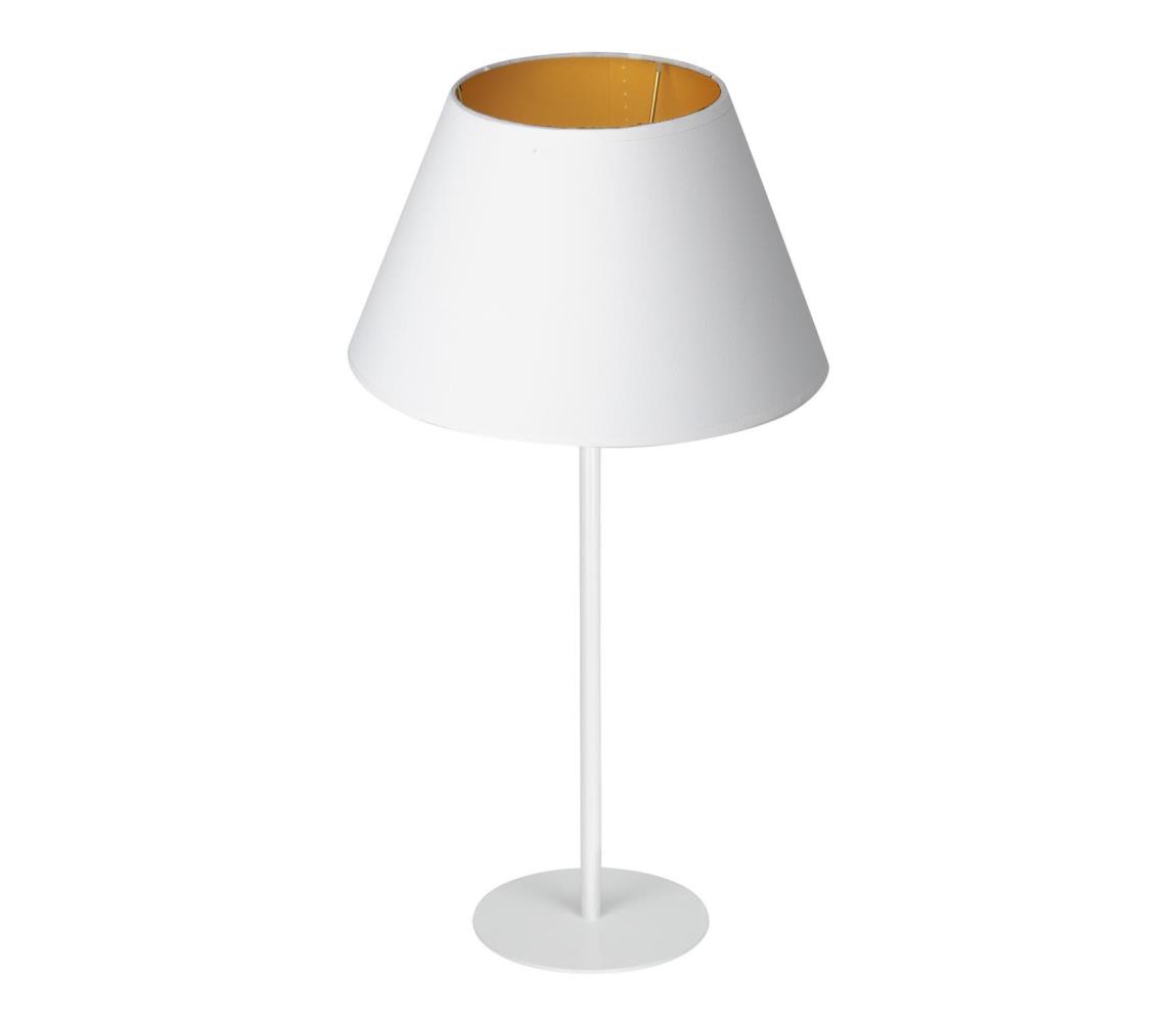  Stolná lampa ARDEN 1xE27/60W/230V pr. 30 cm biela/zlatá 