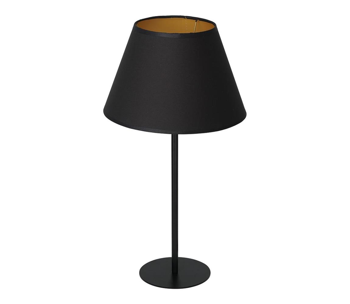  Stolná lampa ARDEN 1xE27/60W/230V pr. 30 cm čierna/zlatá 