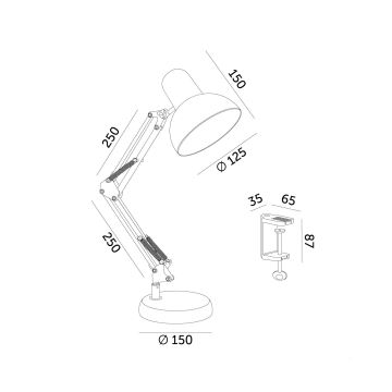 Stolná lampa AURIQ 1xE27/60W/230V biela