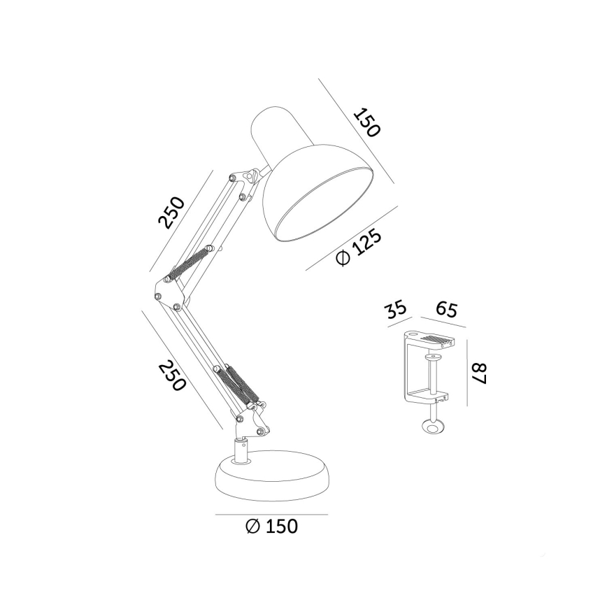 Stolná lampa AURIQ 1xE27/60W/230V biela