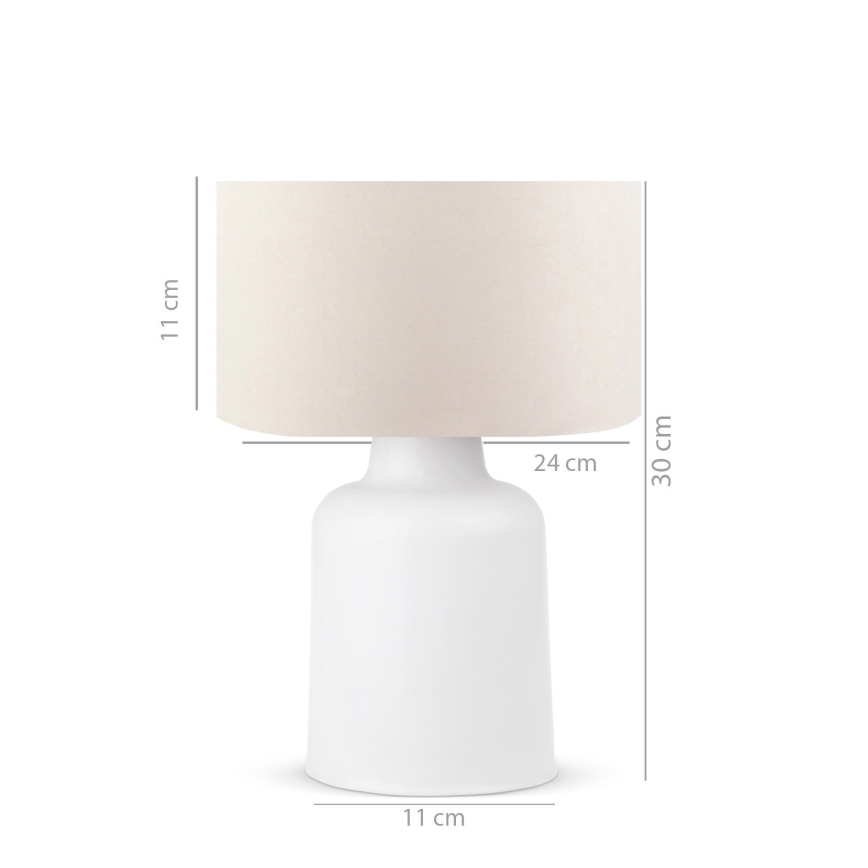 Stolná lampa AYD 1xE27/60W/230V béžová/biela