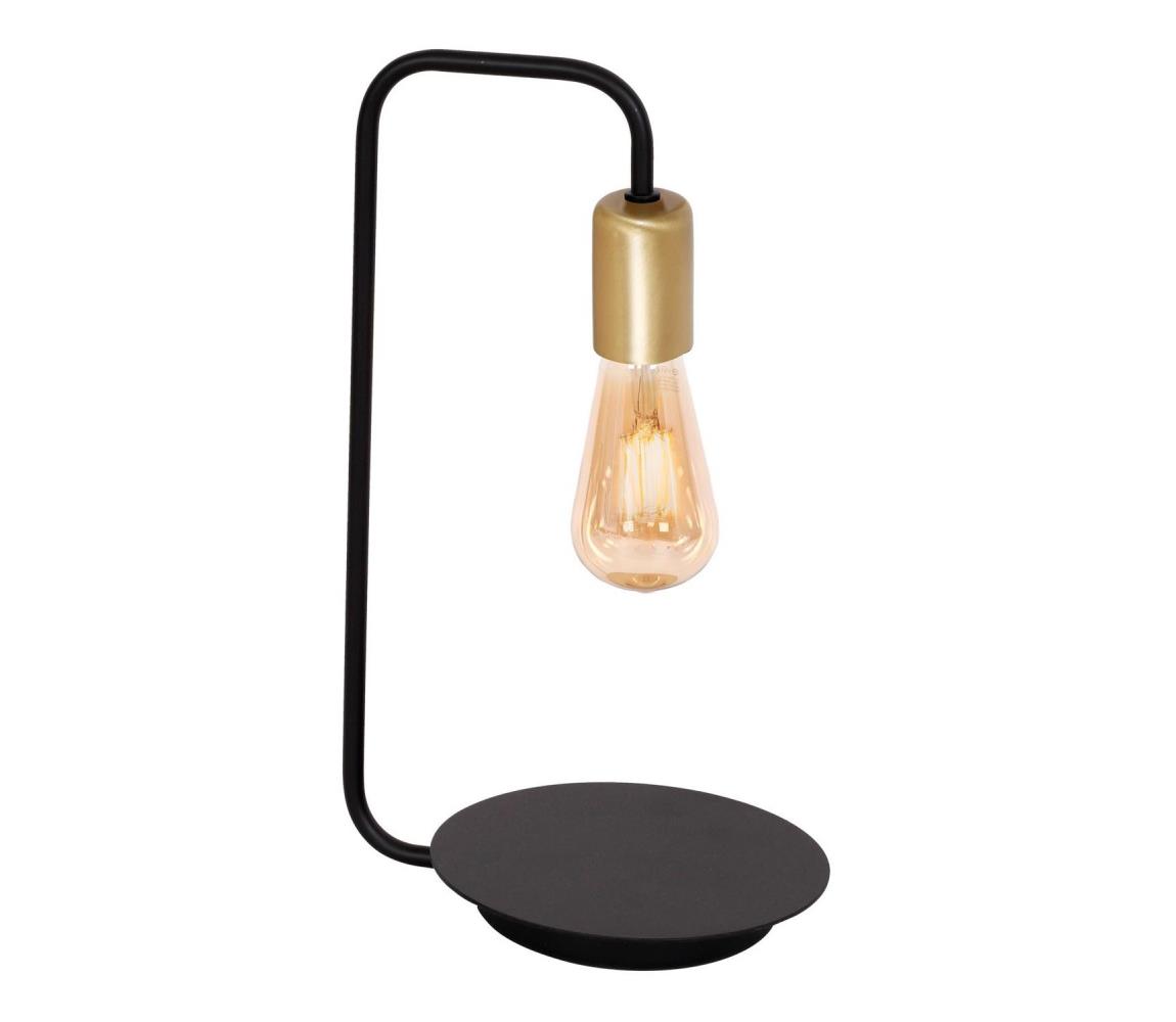  Stolná lampa BRENDA 1xE27/60W/230V čierna/zlatá 