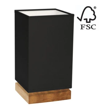 Stolná lampa FIRE 1xE27/25W/230V dub/čierna – FSC certifikované