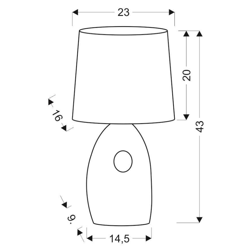 Stolná lampa HIERRO 1xE27/60W/230V biela/lesklý chróm