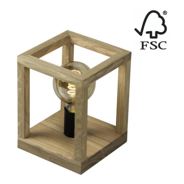 Stolná  lampa KAGO 1xE27/60W/230V matný dub – FSC certifikované