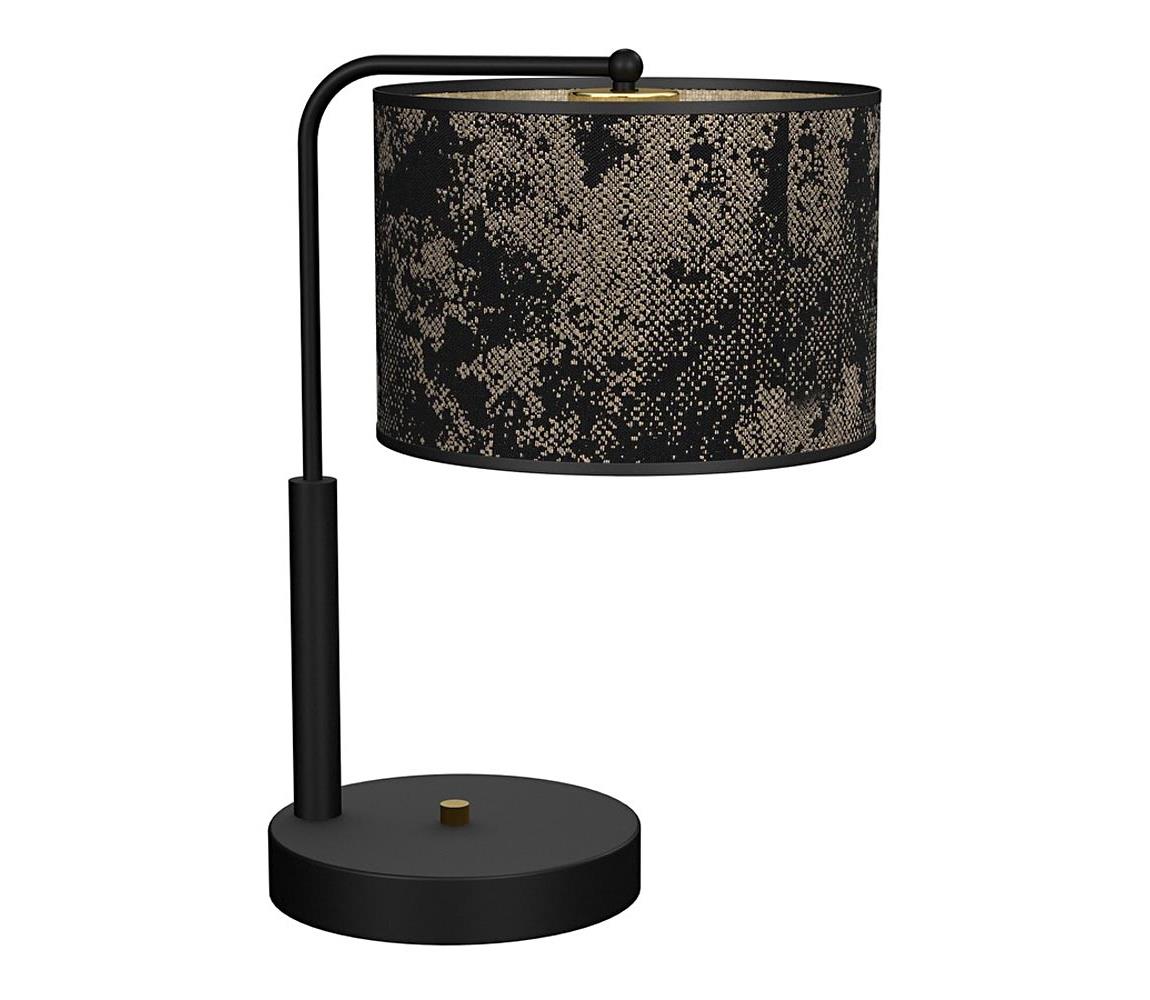  Stolná lampa SATINO 1xE27/60W/230V čierna/zlatá 