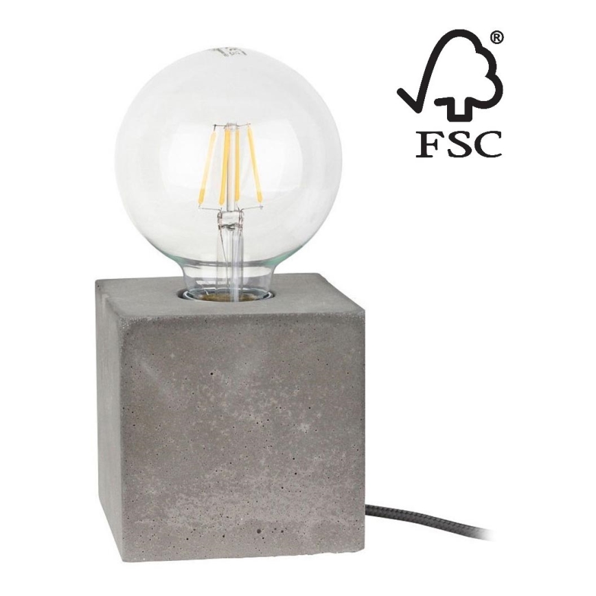 Stolná lampa STRONG 1xE27/25W/230V betón – FSC certifikované