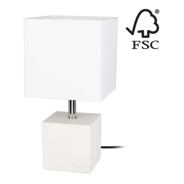 Stolná lampa STRONG SQUARE 1xE27/25W/230V betón – FSC certifikované