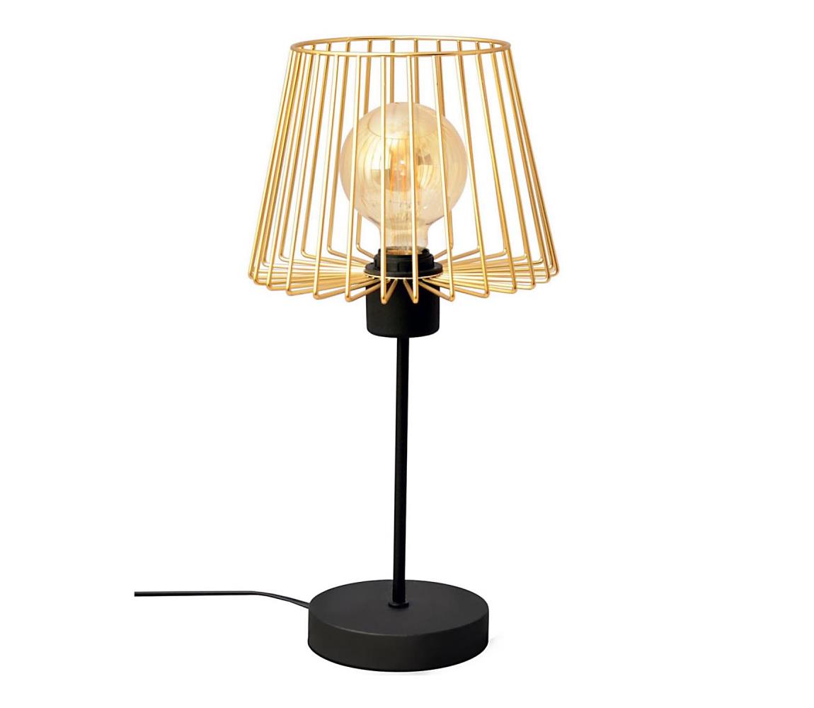  Stolná lampa TORRI 1xE27/15W/230V zlatá/čierna 