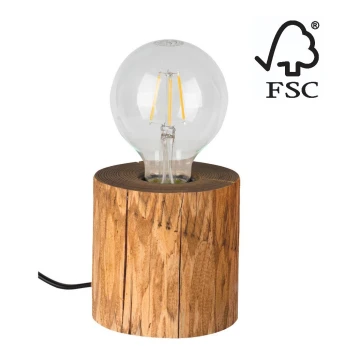 Stolná lampa TRABO 1xE27/25W/230V borovica – FSC certifikované