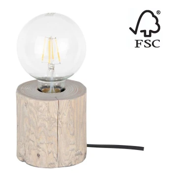 Stolná lampa TRABO 1xE27/25W/230V borovica – FSC certifikované