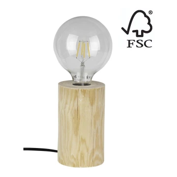 Stolná lampa TRABO 1xE27/25W/230V borovica – FSC certifikované