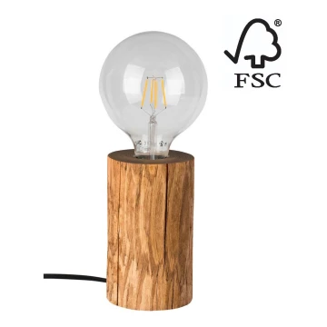 Stolná lampa TRABO 1xE27/25W/230V borovica – FSC certifikované