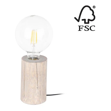 Stolná lampa TRABO 1xE27/25W/230V borovica – FSC certifikované